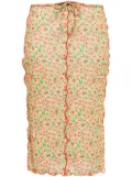 SIEDRES Joa floral ribbed skirt - Multicolour