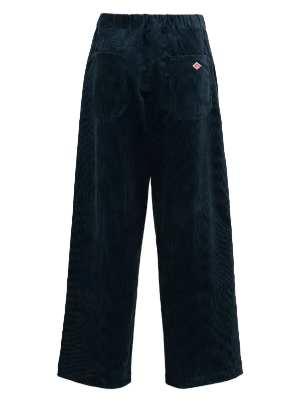 パンツ everyone corduroy belted pants Danton Belted Corduroy Trousers | Blue | FARFETCH PH