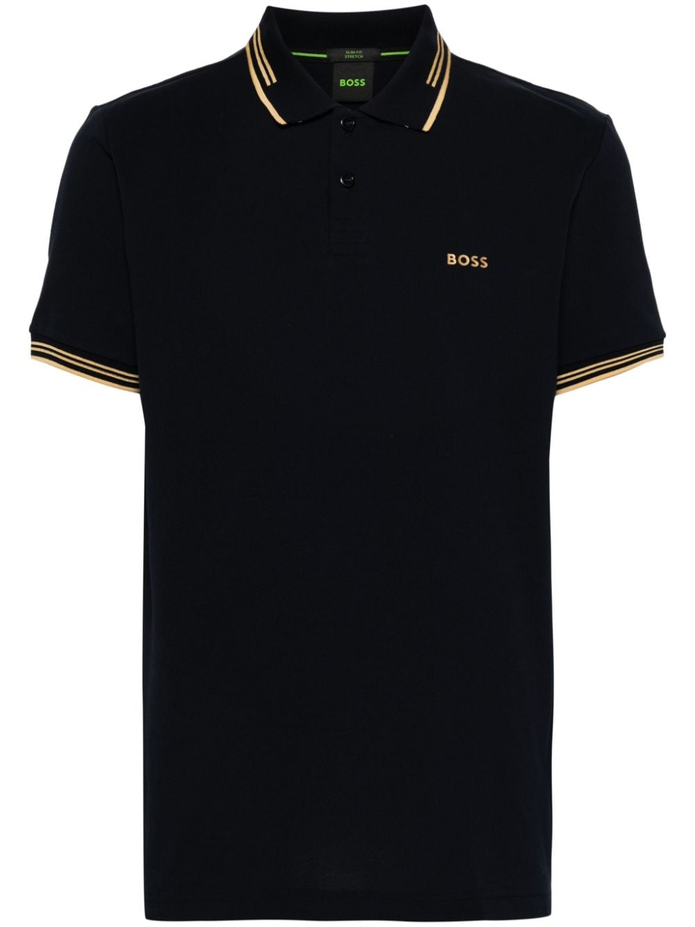 Hugo Boss Logo-print Polo Shirt In Blue