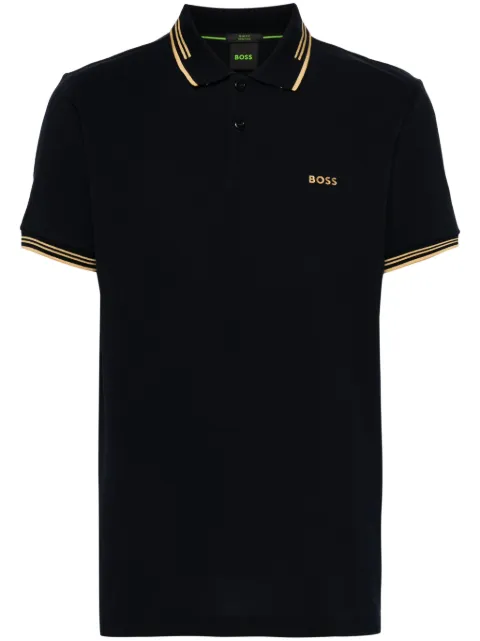 BOSS logo-print polo shirt