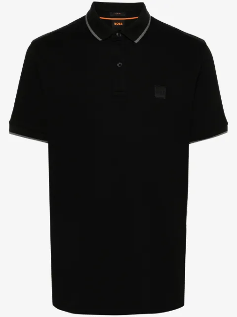BOSS playera tipo polo con aplique del logo