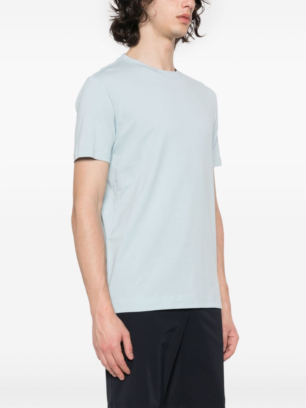 Malo T-shirt met ronde hals Blauw