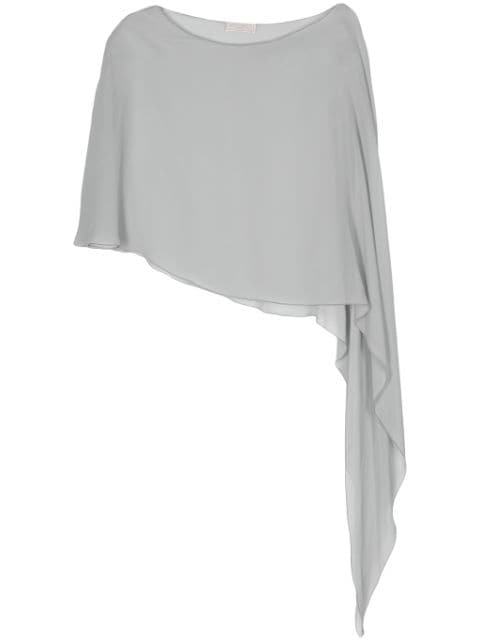 Antonelli asymmetric silk blouse