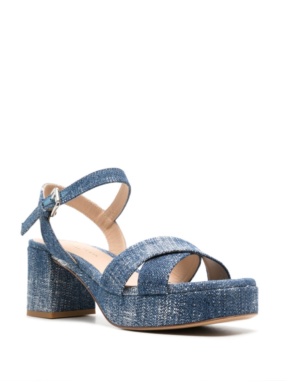 Roberto Festa Tella 75mm denim sandals - Blauw