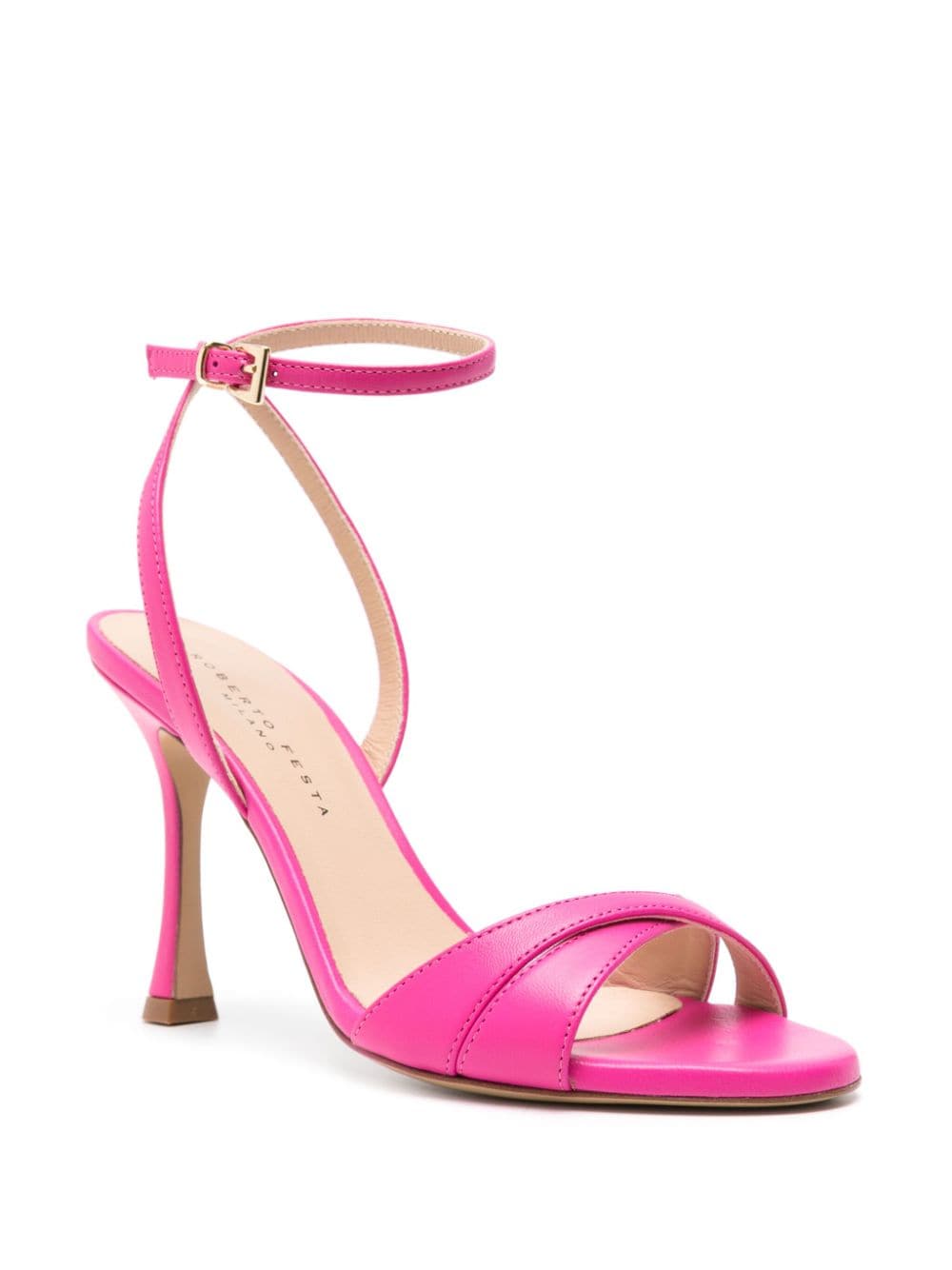 Shop Roberto Festa Donna 100mm Leather Sandals In Pink
