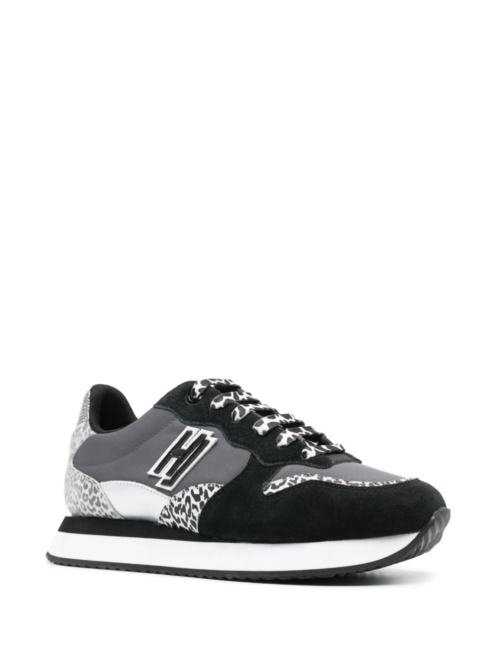 Hide&Jack Over sneakers met zebraprint - Grijs