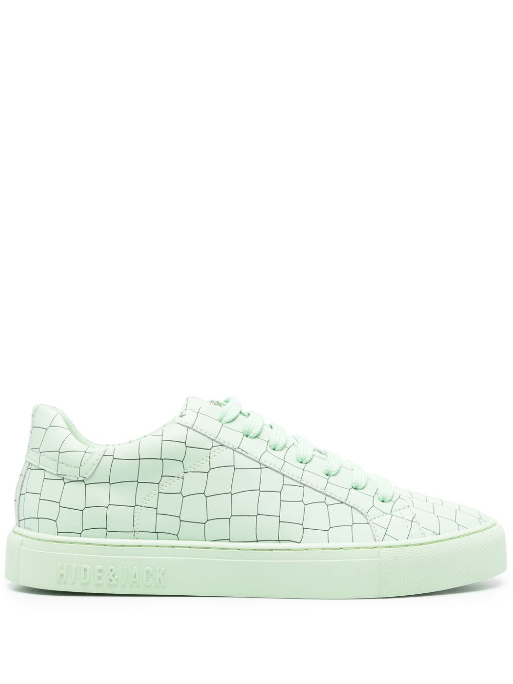 Hide&Jack Essence Croco sneakers met textuur Groen