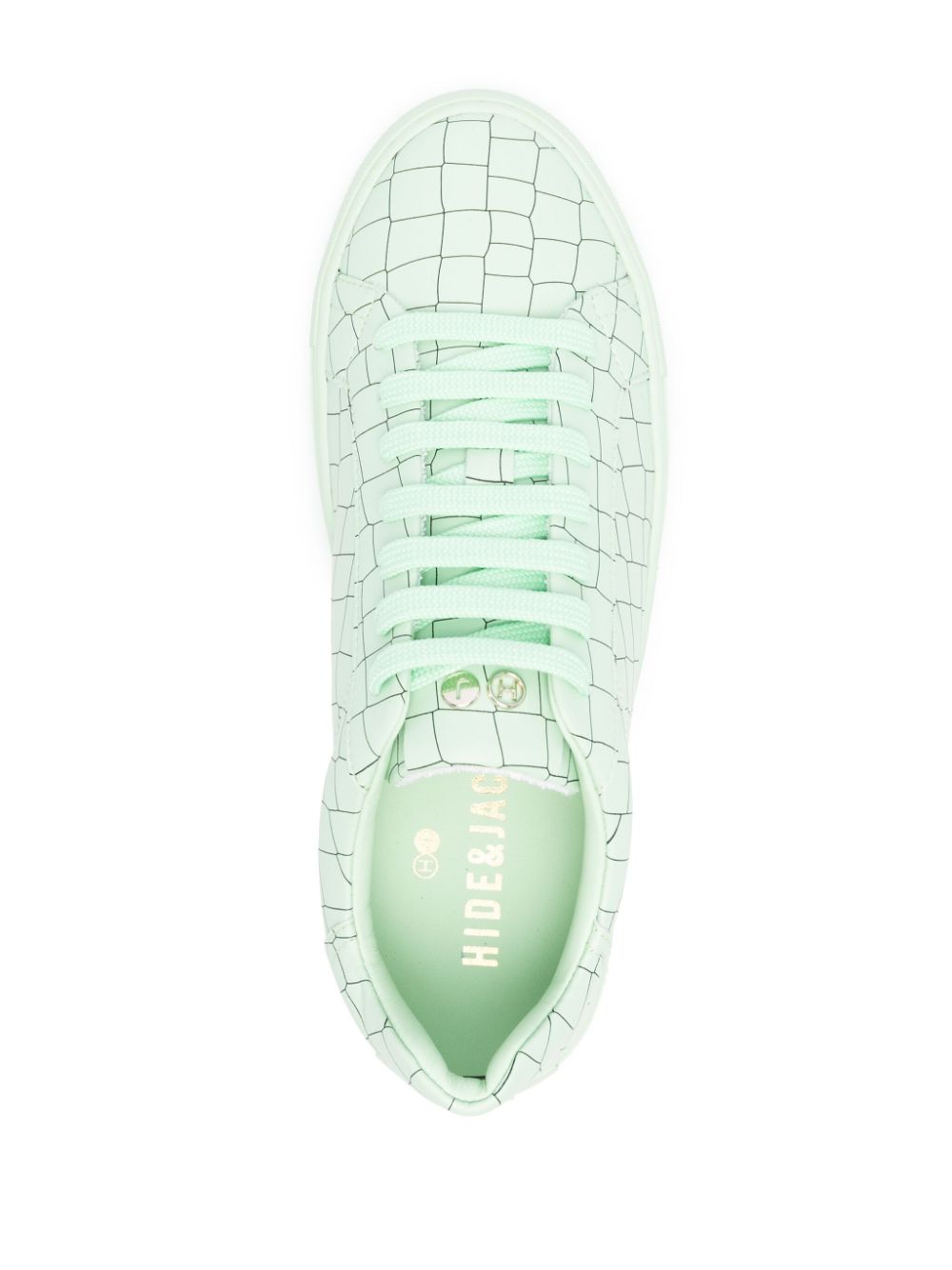 Hide&Jack Essence Croco sneakers met textuur Groen