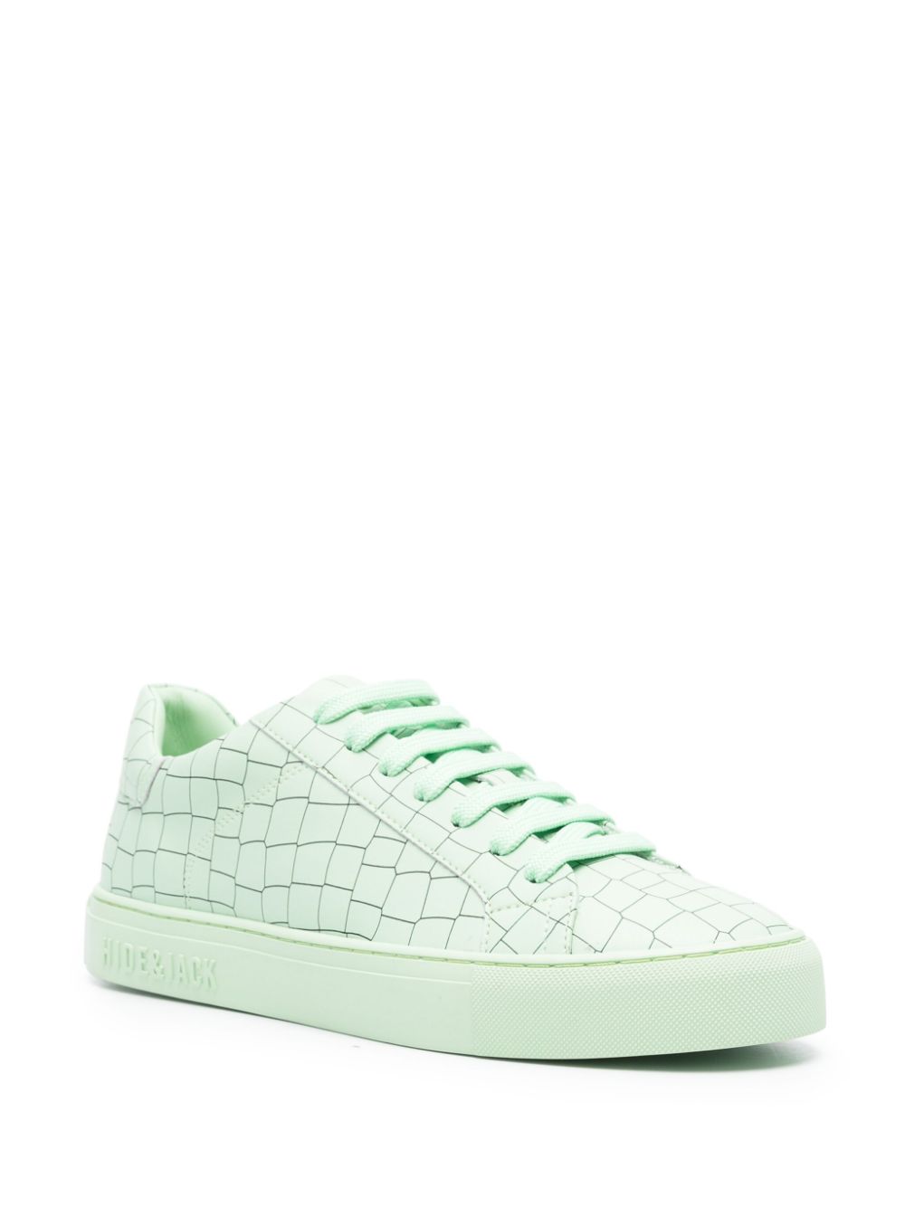 Hide&Jack Essence Croco sneakers met textuur Groen