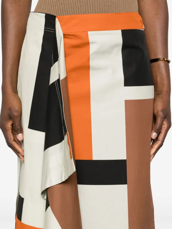 スカート FENDI GONNA FF IN SETA Gonna Seta Marrone | Fendi