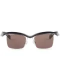 Prada Eyewear Runway geometric-frame sunglasses - Brown