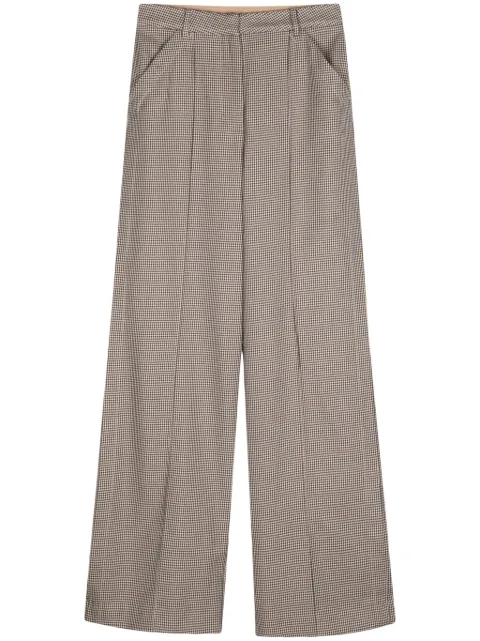 Acler wid-leg checked trousers