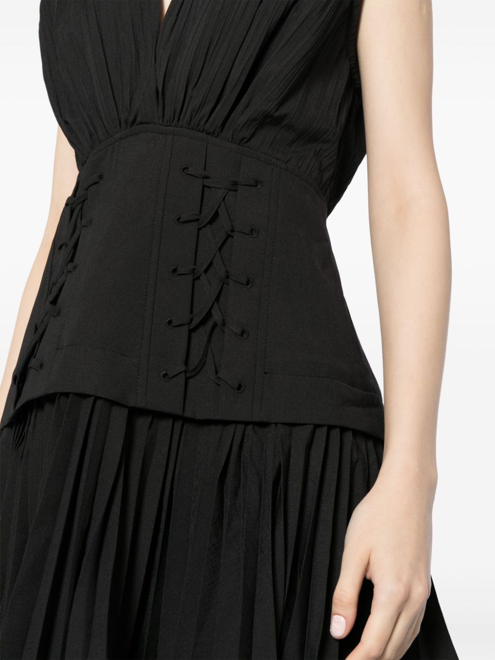 Shop Acler Corset-style Short Dress In Black