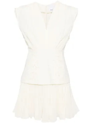 knee length dresses for ladies Acler Online AU CINDERFORD Mini Dress, Clay, AU6 US2, Viscose Linen Blend main image 0