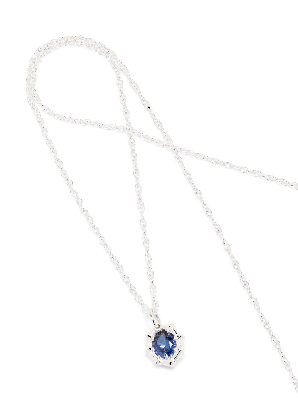 Shop Bleue Burnham Mini Bamboo Pendant Necklace In Silver