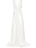 Acler Patterson V-neck gown - White