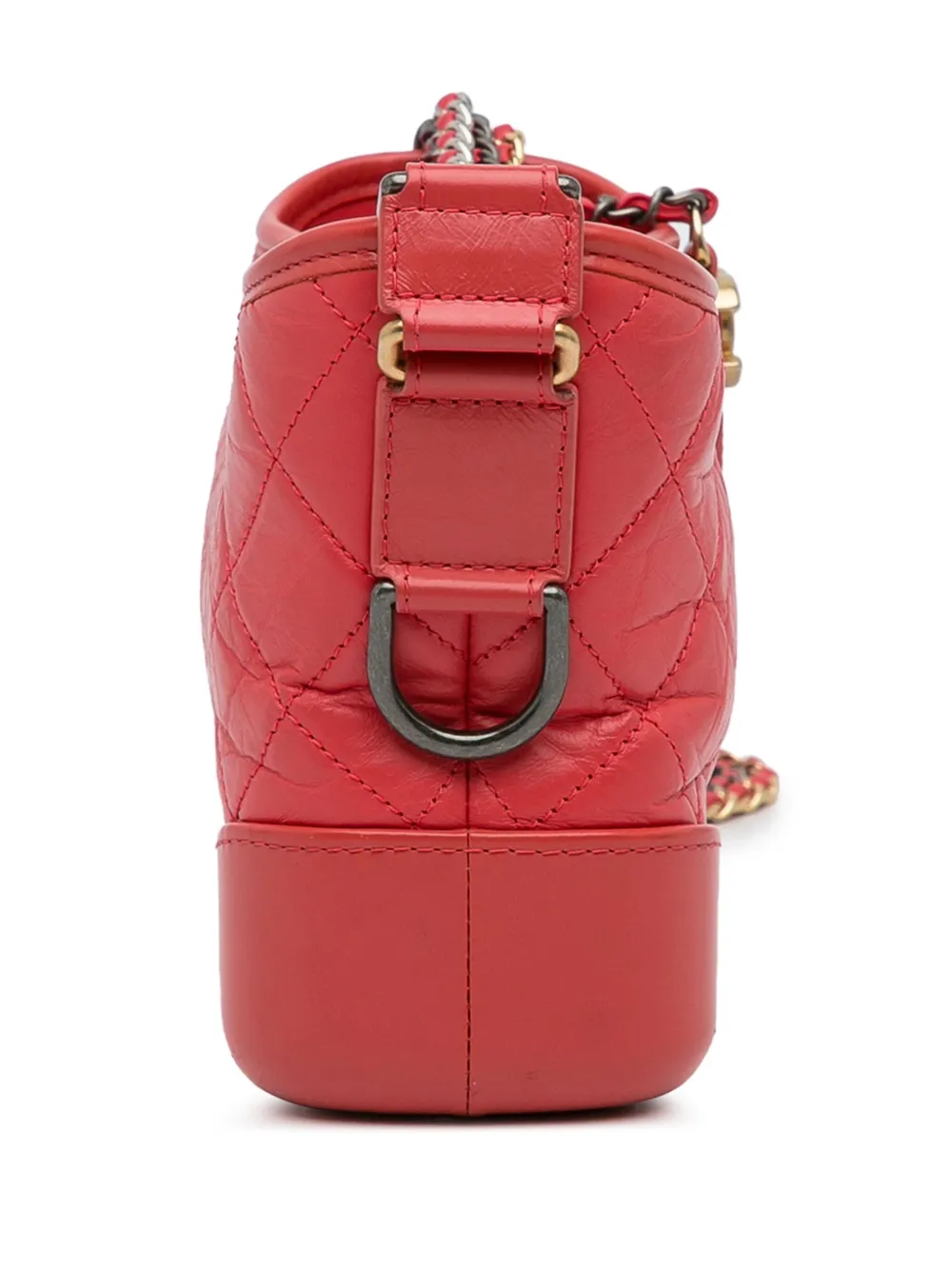 Pre-owned Chanel 2018-2019 Small Gabrielle Crossbody Bag In Red