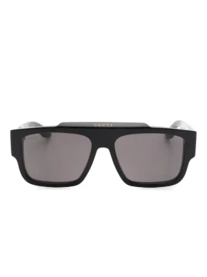 Saint Laurent Eyewear SL364 Shield Sunglasses | Gold | FARFETCH