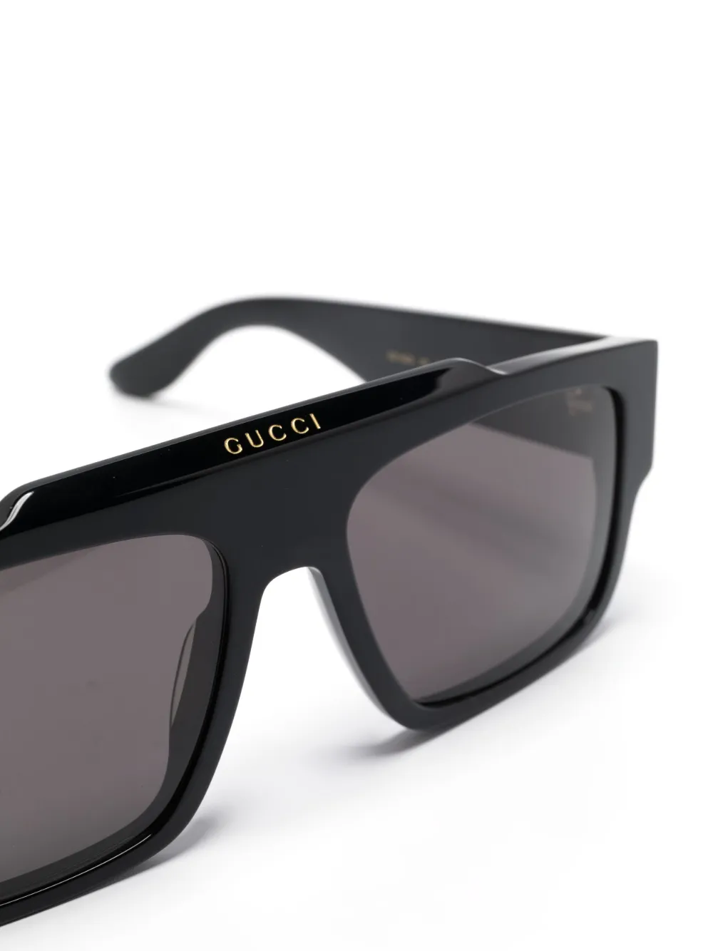 Gucci Eyewear Zonnebril met gegraveerd logo Zwart