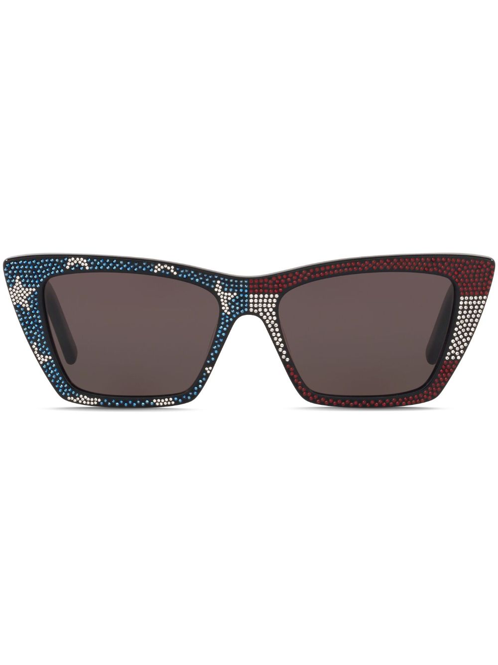 Saint Laurent Eyewear Zonnebril met cat-eye montuur Blauw