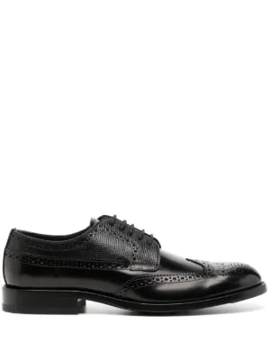 Prada レースアップ レザーシューズ | ブラック | FARFETCH JP