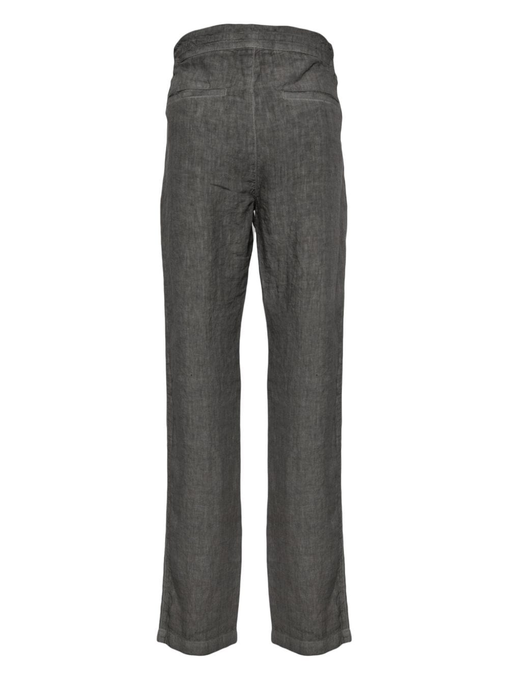 Shop 120% Lino Straight-leg Linen Trousers In 灰色