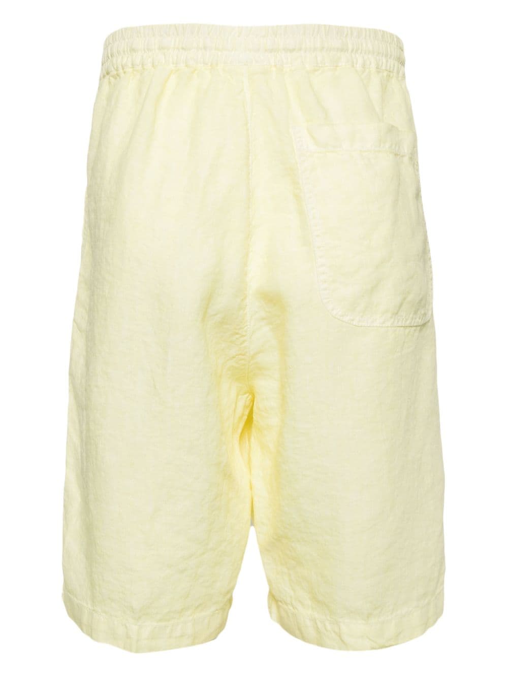 Shop 120% Lino Linen Bermuda Shorts In 黄色
