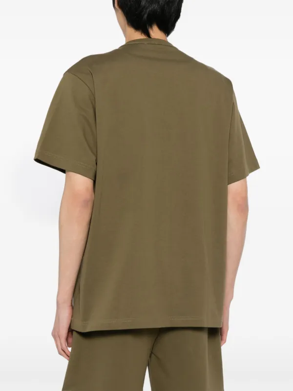 Helmut Lang logo-print Cotton T-shirt | Green | FARFETCH