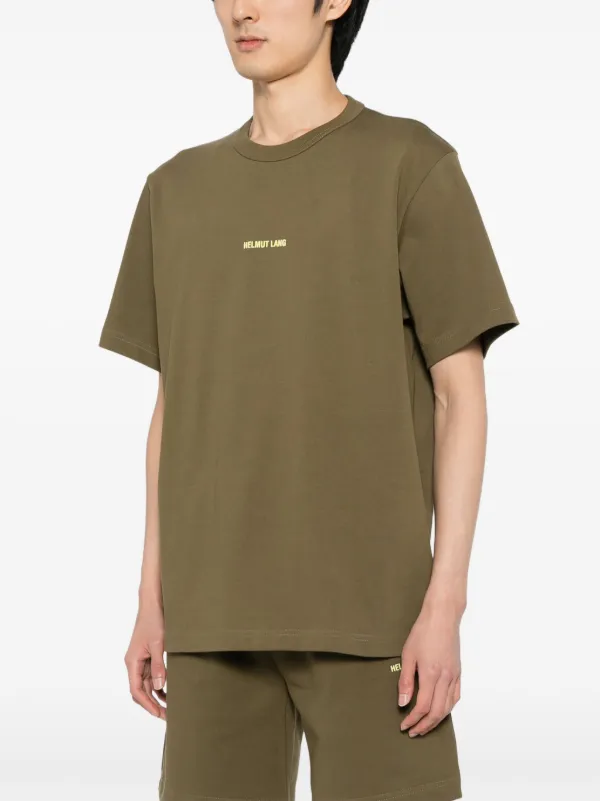 Helmut Lang logo-print Cotton T-shirt | Green | FARFETCH