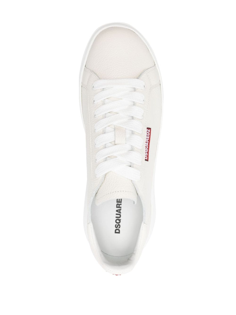 Shop Dsquared2 Logo-tag Leather Sneakers In Nude