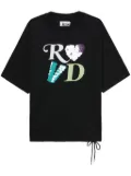 izzue sequin-embellished cotton T-shirt - Black