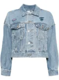 AAPE BY *A BATHING APE® logo-appliqué denim jacket - Blue