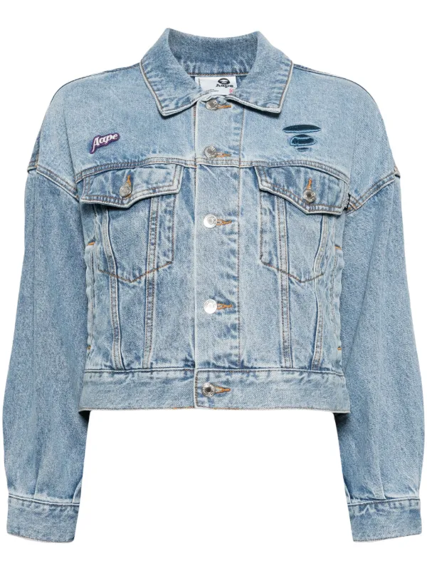 AAPE BY A BATHING APE デニムジャケット AAPE BY *A BATHING APE® ロゴ デニムジャケット | ブルー
