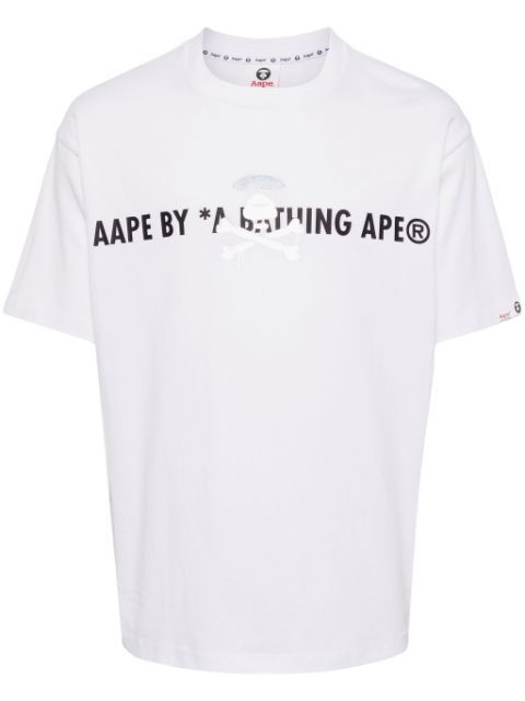 AAPE BY *A BATHING APE metallic-logo cotton T-shirt Men