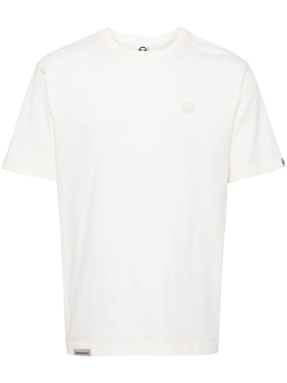 AAPE BY *A BATHING APE® logo-embroidered cotton T-shirt - White