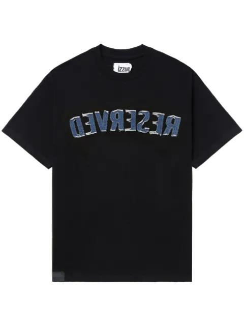 izzue reverse-appliqué cotton T-shirt