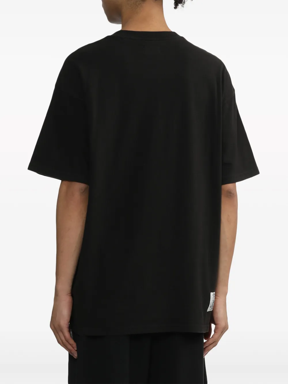 izzue Katoenen T-shirt met applicatie Zwart