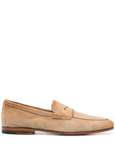 Santoni mocasines penny de gamuza