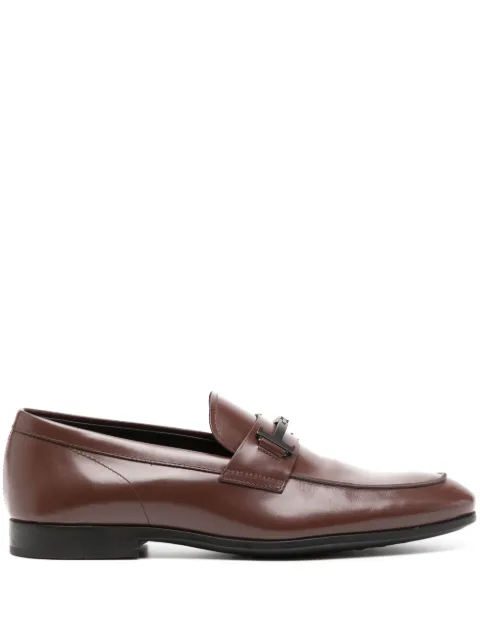 Tod's mocassins en cuir à plaque logo dorée