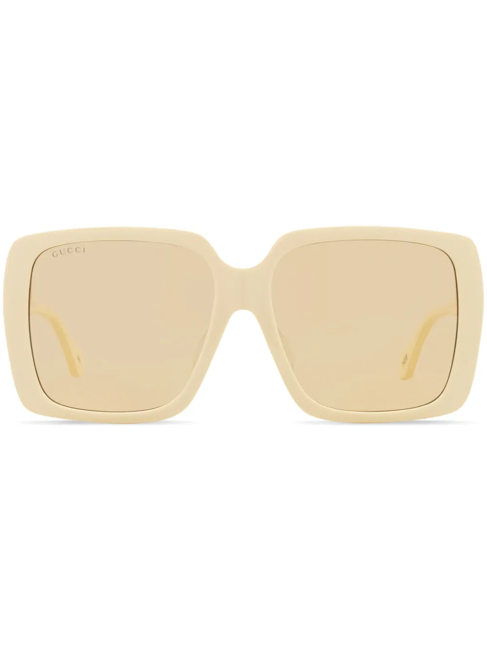 Shop Gucci Square-frame Sunglasses In Neutrals