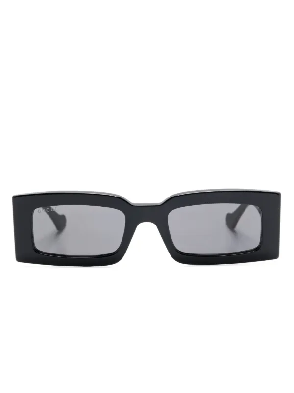 Gucci Eyewear スクエアフレーム サングラス | ブラック | FARFETCH JP