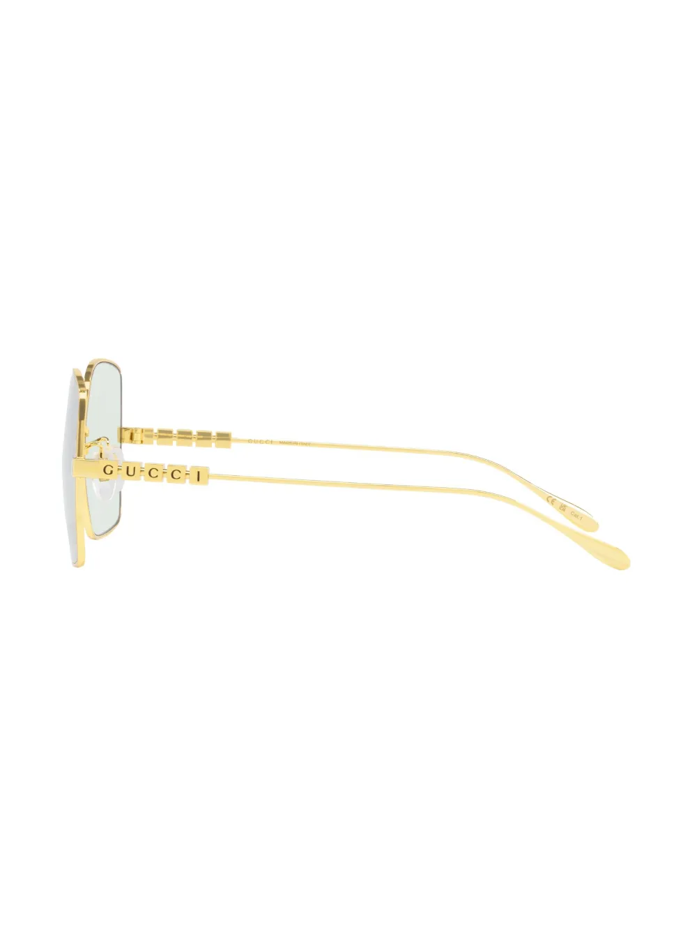 Gucci Eyewear Zonnebril met vierkant montuur Goud