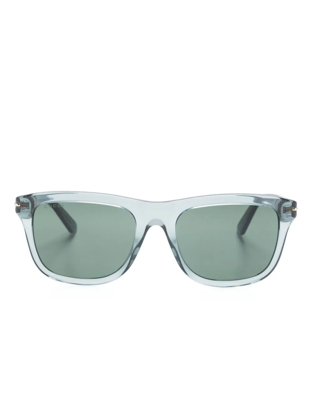 Gucci Eyewear Zonnebril met vierkant montuur Groen