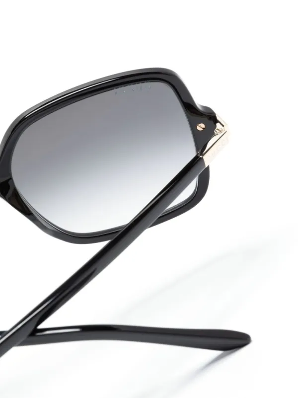 Gucci Eyewear オーバーサイズ サングラス | ブラック | FARFETCH JP