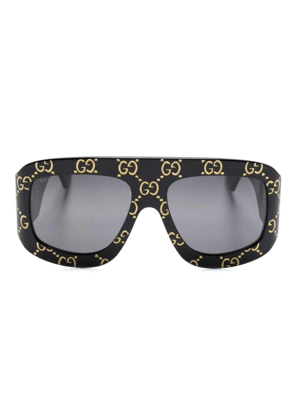 Gucci Eyewear Occhiali da sole con montatura stile pilota GG - Nero