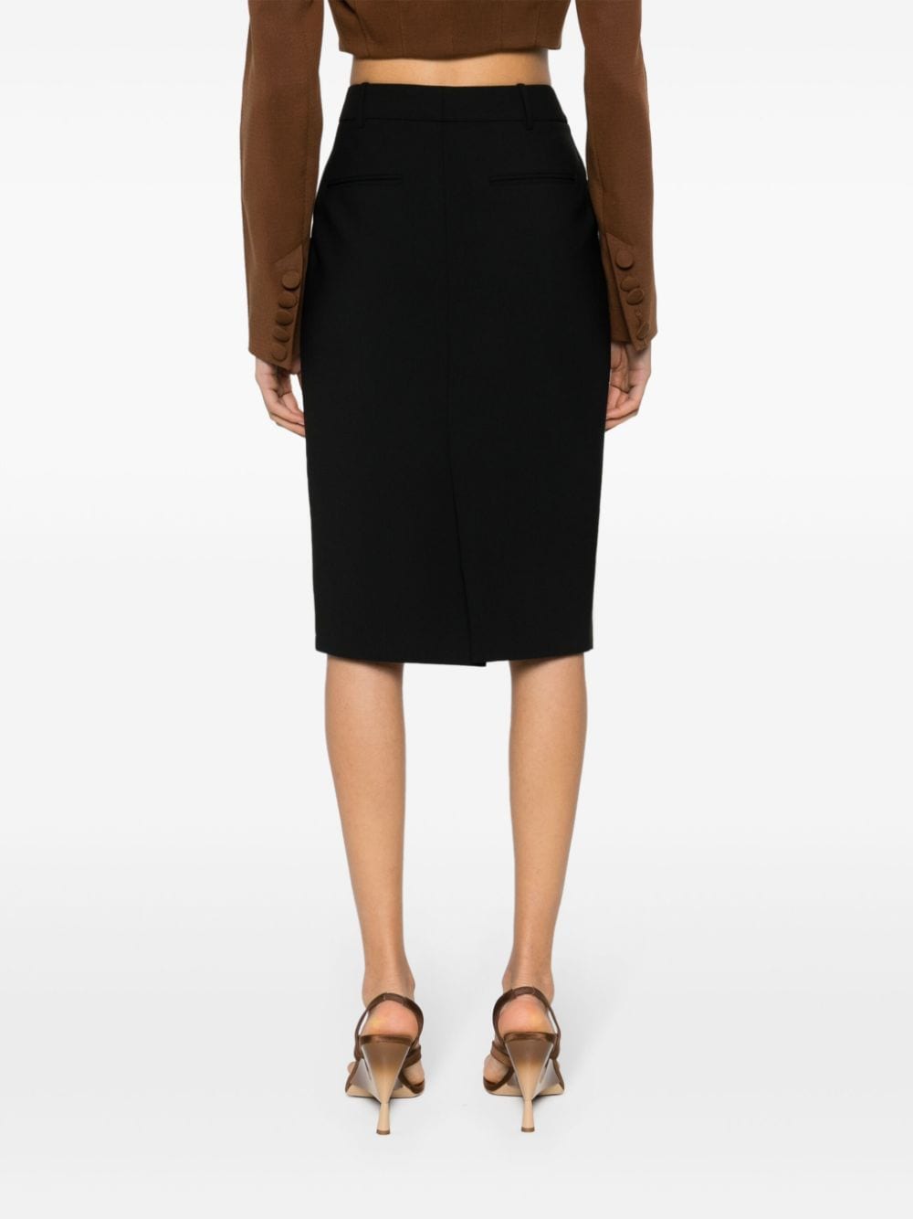 Shop Giuseppe Di Morabito Logo-plaque Pencil Skirt In 黑色