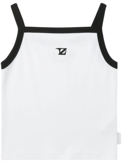 izzue logo-embroidered tank top