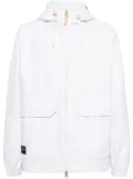 CHOCOOLATE logo-patch zip-up hooded jacket - White