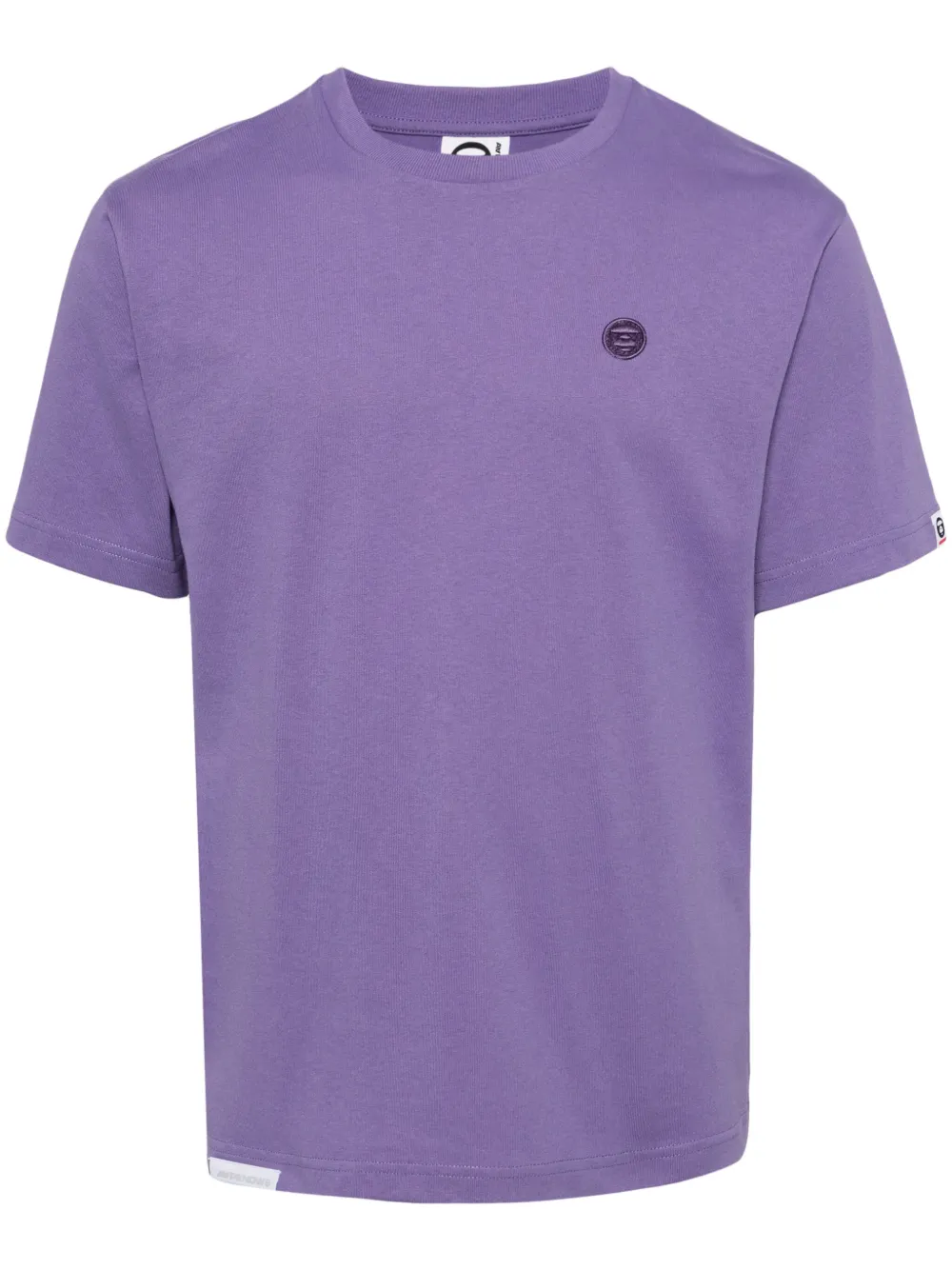 AAPE BY *A BATHING APE® logo-embroidered cotton T-shirt - Purple