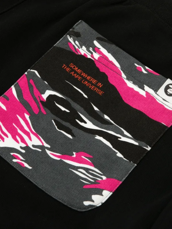AAPE BY *A BATHING APE® ムーンフェイス トラックパンツ | ブラック